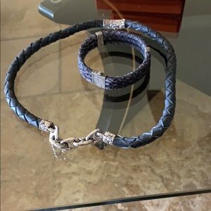 JOHN HARDY Leather/ Silver jewelry UNISEX Set